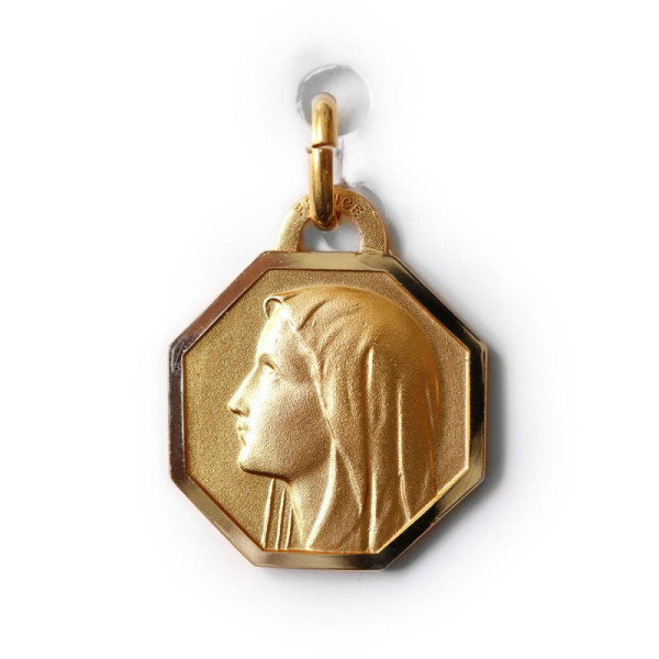 Medalla de la Virgen octogonal